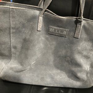 MILA Gray Suede Tote Bag